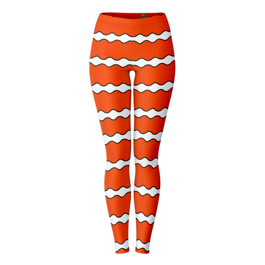Clownfish leggings front view - for scuba diving, yoga, relaxing and sports - Diving Is Life