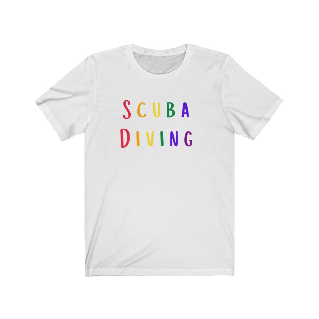 White scuba diving Pride LGBTQ+ T-shirt