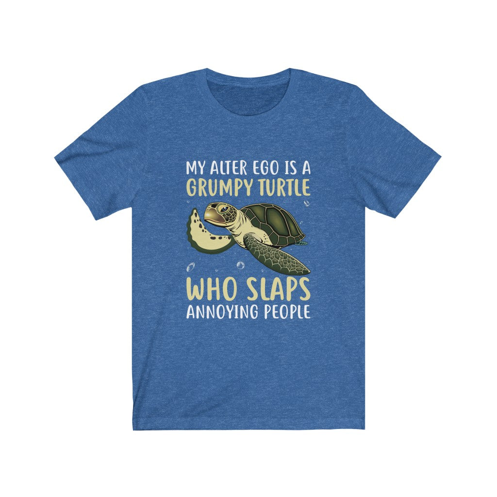 My alter ego is a grumpy turtle who slaps annoying people blue novelty scuba diving tshirt