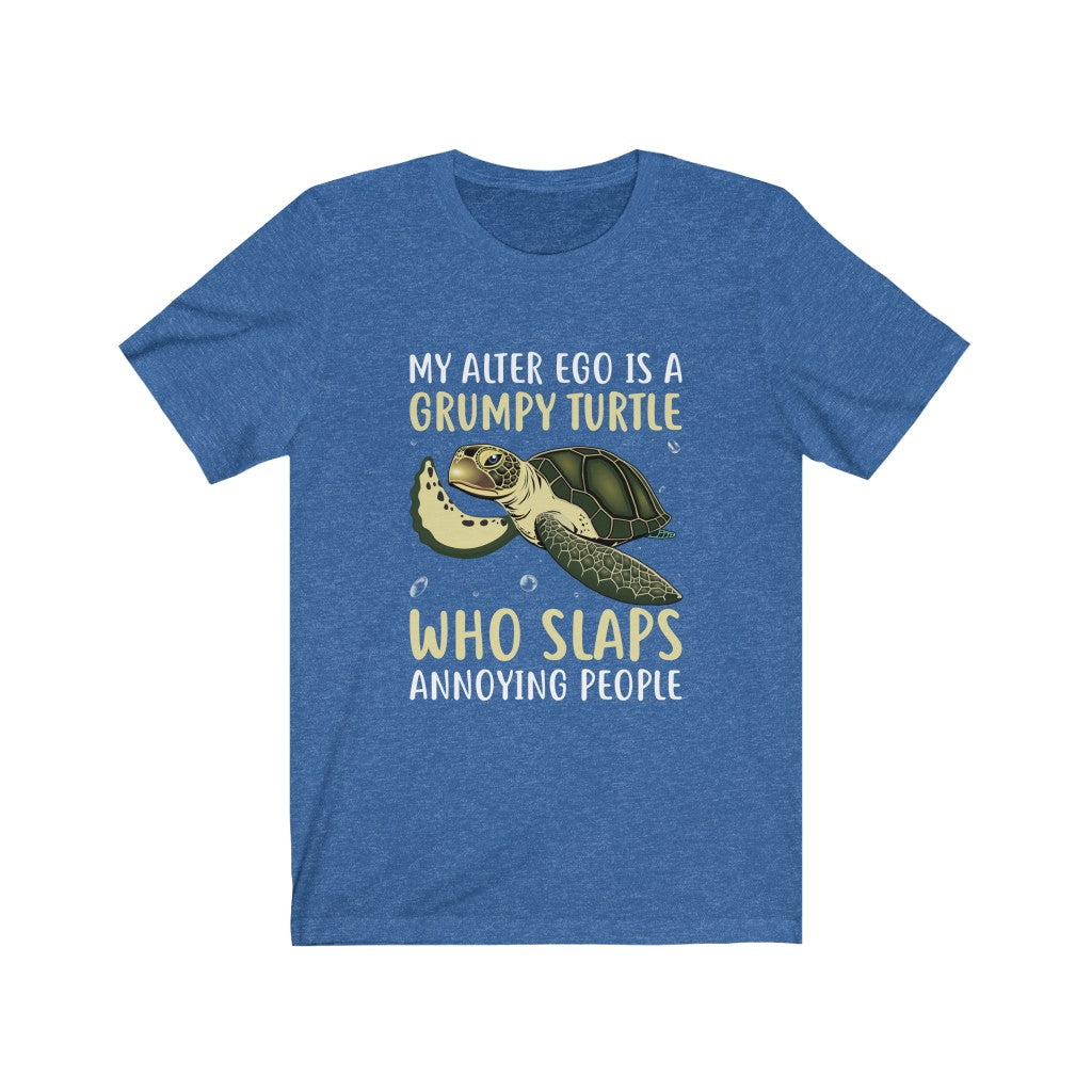 My alter ego is a grumpy turtle who slaps annoying people blue novelty scuba diving tshirt