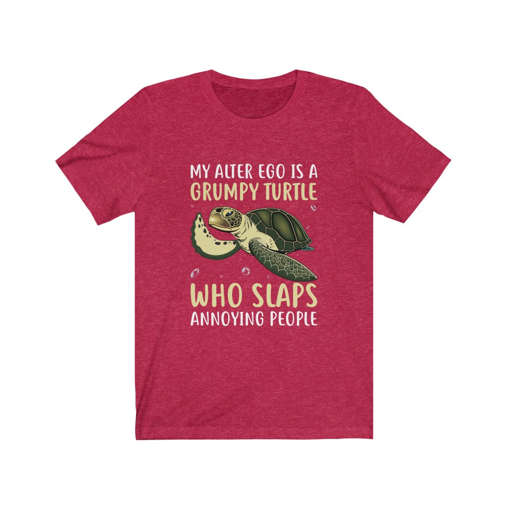 My alter ego is a grumpy turtle who slaps annoying people red scuba diving t-shirt
