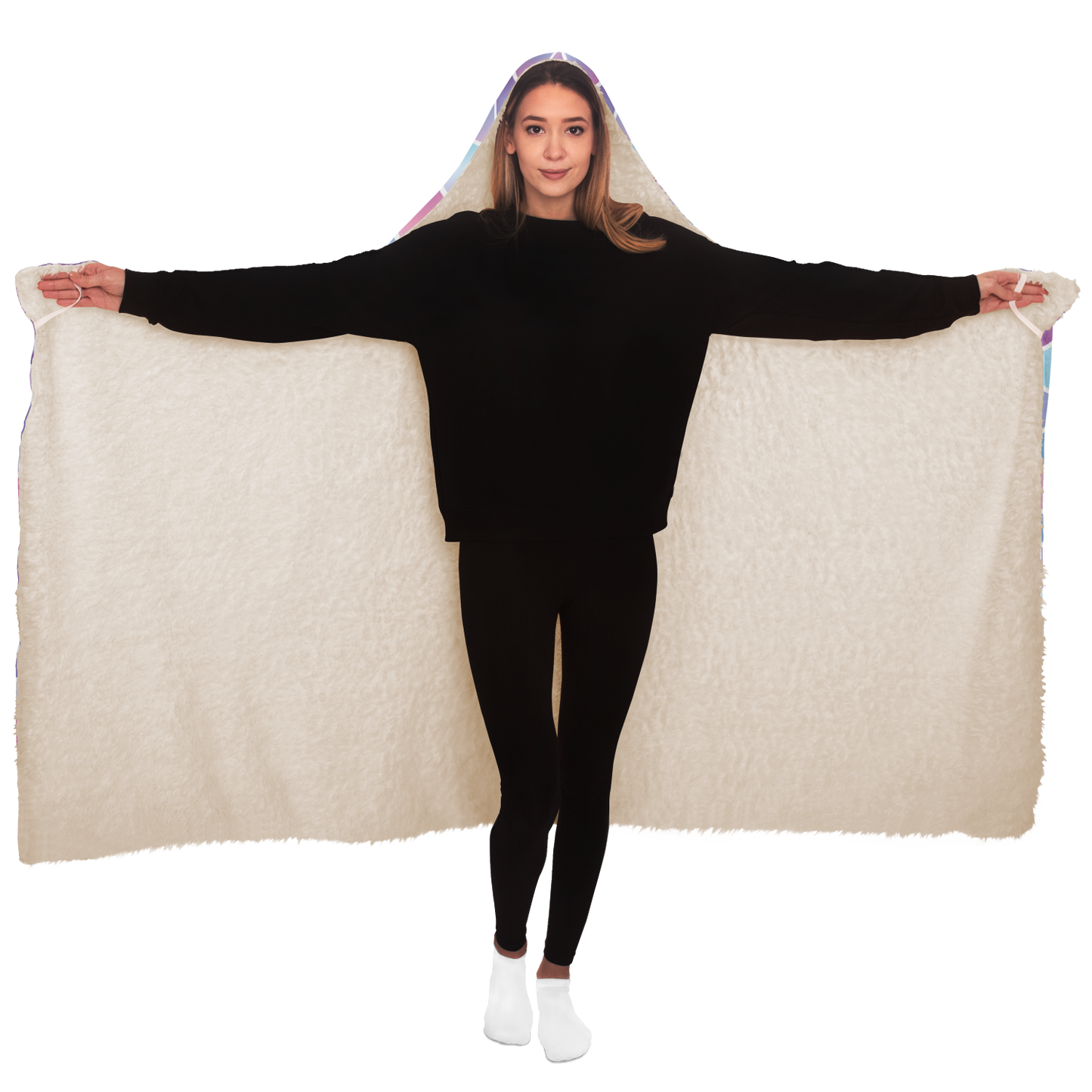 Mermaid Merman hooded blanket sherpa-style lining open at the front